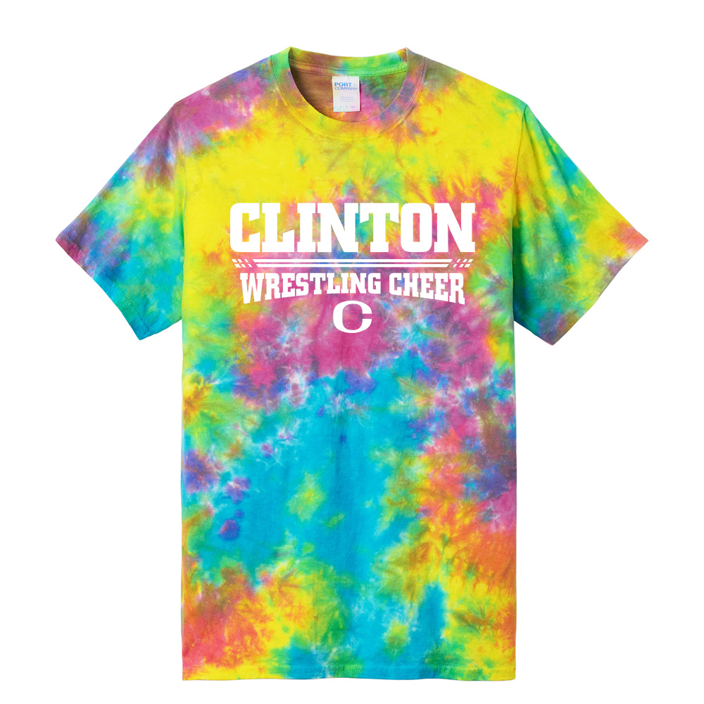 Clinton Cheer Winter Crystal Tie-Dye Tee Unisex-Jeweltone