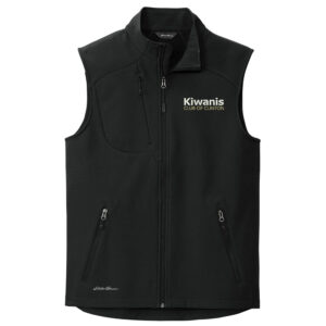 Clinton Kiwanis Eddie Bauer Men Stretch Soft Shell Vest-Black