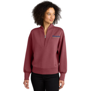Clinton Kiwanis OGIO Women’s Transcend 1/4-Zip-Soft Ruby