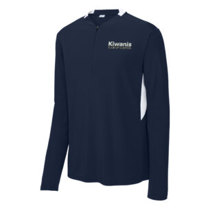 Clinton Kiwanis Sport-Tek Men Club 1/4-Zip Pullover-Navy/White