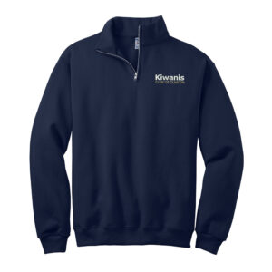 Clinton Kiwanis JERZEES Unisex Nublend Cadet Collar Sweatshirt-Navy