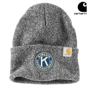 Clinton Kiwanis Carhartt Acrylic Watch Cap 2.0 beanie stocking cap with cuff-Black/White/Carhartt