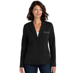 Clinton Kiwanis Port Authority Ladies Knit Blazer-Black