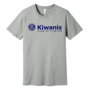 Clinton Kiwanis Bella and Canvas Unisex Short Sleeve Tee- Silver