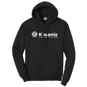 Clinton Kiwanis Unisex Fleece Hooded Sweatshirt-Black
