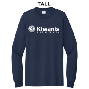 Clinton Kiwanis Tall Cotton Long Sleeve Tee-navy