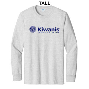 Clinton Kiwanis Tall Long Sleeve Essential T-Shirt-Ash