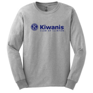 Clinton Kiwanis Unisex Cotton long Sleeve Tee-Ash