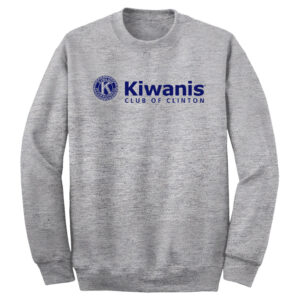 Clinton Kiwanis Unisex Fleece Crewneck Sweatshirt-Grey