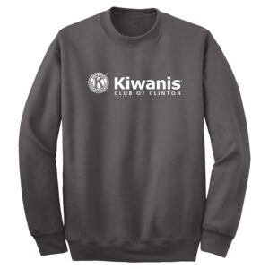 Clinton Kiwanis Unisex Fleece Crewneck Sweatshirt-Charcoal