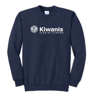 Clinton Kiwanis Unisex Fleece Crewneck Sweatshirt-Navy