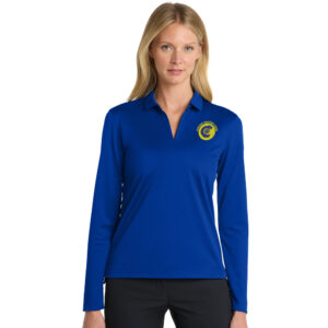 CNB Nike Ladies Dri Fit Micro Pique 2 Long Sleeve Polo-Game Royal