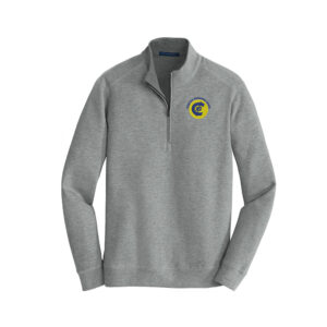CNB Port Authority Interlock 1/4 Zip Men-Medium Heather Grey/Charcoal Heather