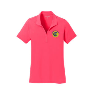 CNB Port Authority Ladies Cotton Touch Performance Polo-Hot Coral