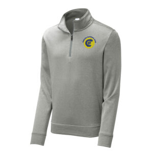 CNB Sport-Tek Men PosiCharge Sport-Wick Heather Fleece 1/4 Zip Pullover-Dark Silver Heather