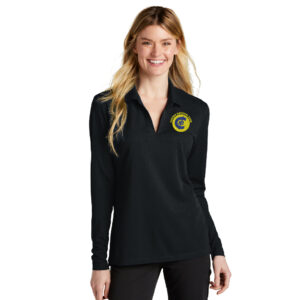 CNB Nike Ladies Dri-FIT Micro Pique 2.0 Long Sleeve Polo-Black