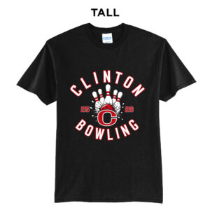 Clinton Bowling Tall Cotton Short Sleeve Tee-Black