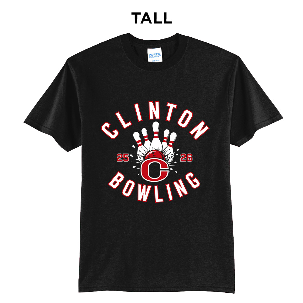 Clinton Bowling Tall Cotton Short Sleeve Tee-Black