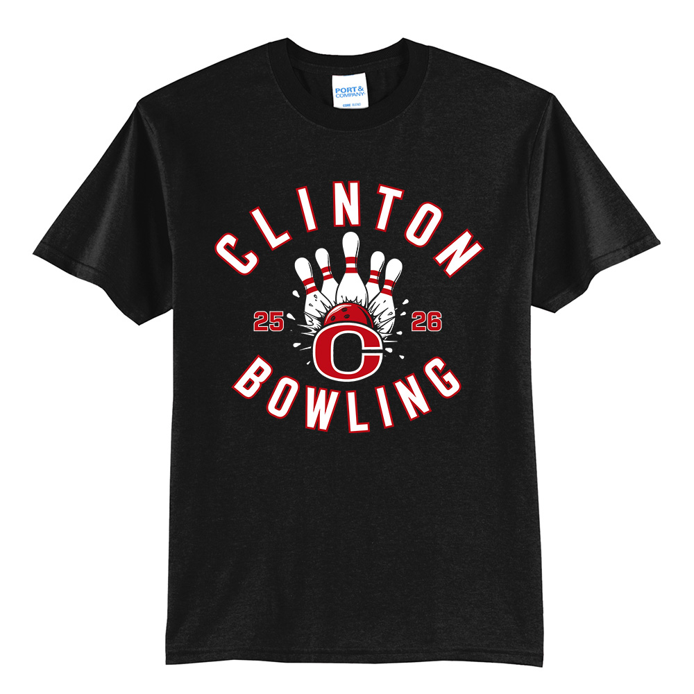 Clinton Bowling Unisex Short Sleeve Tee-Black
