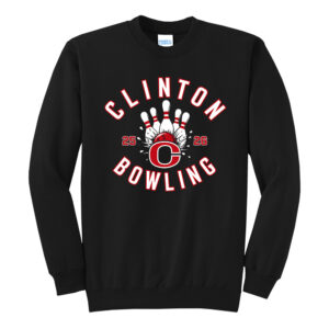 Clinton Bowling Unisex Basic Crewneck Sweatshirt-Black