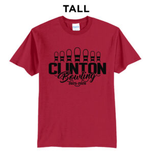 Clinton Bowling Tall Basic Short Sleeve Tee-Red