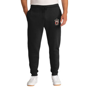 Clinton Bowling Men Core Fleece Jogger with Pockets-Black