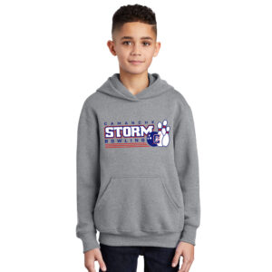 Storm Bowling Youth Fleece Hooded Sweatshirt-Athletic heather