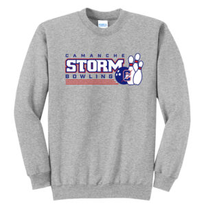 Storm Bowling Unisex Basic Crewneck Sweatshirt-Athletic Heather