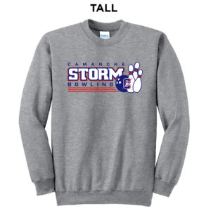 Storm Bowling Tall Unisex Basic Crewneck Sweatshirt-Athletic Heather