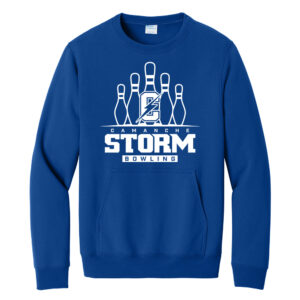 Storm Bowling Unisex Core Fleece Crewneck Pocket Sweatshirt-True Royal
