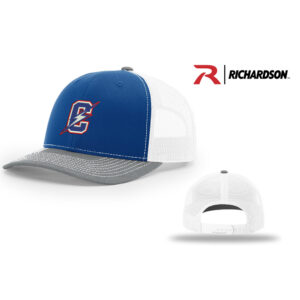 Storm Boys Wrestling Richardson Pro Crown Mesh Back Adjustable back cap Tri Color-Royal/White/Heather Grey