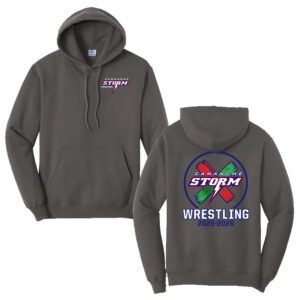 Storm Boys Wrestling Unisex Fleece Hooded Sweatshirt-Charcoal