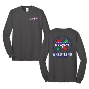 Storm Boys Wrestling Unisex Cotton Long Sleeve Tee-Charcoal
