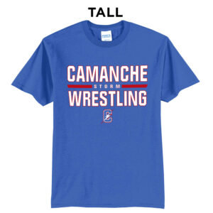 Storm Boys Wrestling Tall Cotton Short Sleeve Tee-Royal