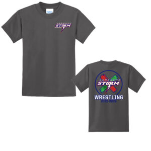 Storm Boys Wrestling Youth Short Sleeve Tee-Charcoal