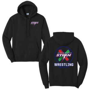 Storm Boys Wrestling Unisex Fleece Hooded Sweatshirt-Black