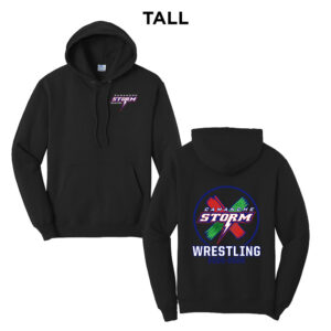 Storm Boys Wrestling Tall Fleece Hooded Sweatshirt-Black