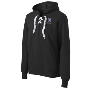 Storm Boys Wrestling Sport Tek Lace Up Pullover Hooded Sweatshirt Unisex-Black