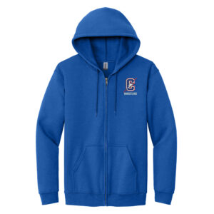 Storm Boys Wrestling Adult Company Classic Full-Zip Hooded Sweatshirt-Royal