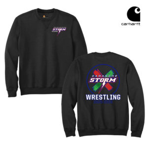 Storm Boys Wrestling Carhartt Adult Midweight Crewneck Sweatshirt-Black
