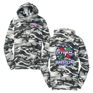 Storm Boys Wrestling Unisex Core Fleece Camo Pullover Hooded Sweatshirt-Winter Camo (L-4x)