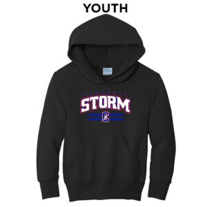 Camanche Storm Youth Fleece Hooded Sweatshirt-Black
