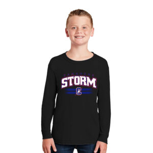 Camanche Storm Youth Cotton Long Sleeve Tee-Black