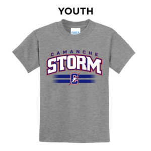 Camanche Storm Youth Short Sleeve Tee-Athletic Heather