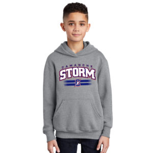 Camanche Storm Youth Basic Hooded Sweatshirt-Athletic Heather