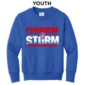 Storm Youth Wrestling Youth Fleece Crewneck Sweatshirt-Royal