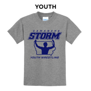 Storm Youth Wrestling Youth Short Sleeve Tee-Athletic heather