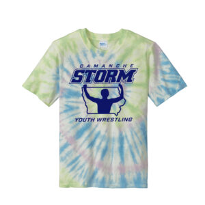 Storm Youth Wrestling Unisex Essential Tie-Dye Tee-Watercolor Spiral