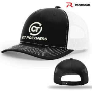 CT Polymers Richardson Pro Crown Mesh Back Adjustable back cap Split-Black/White