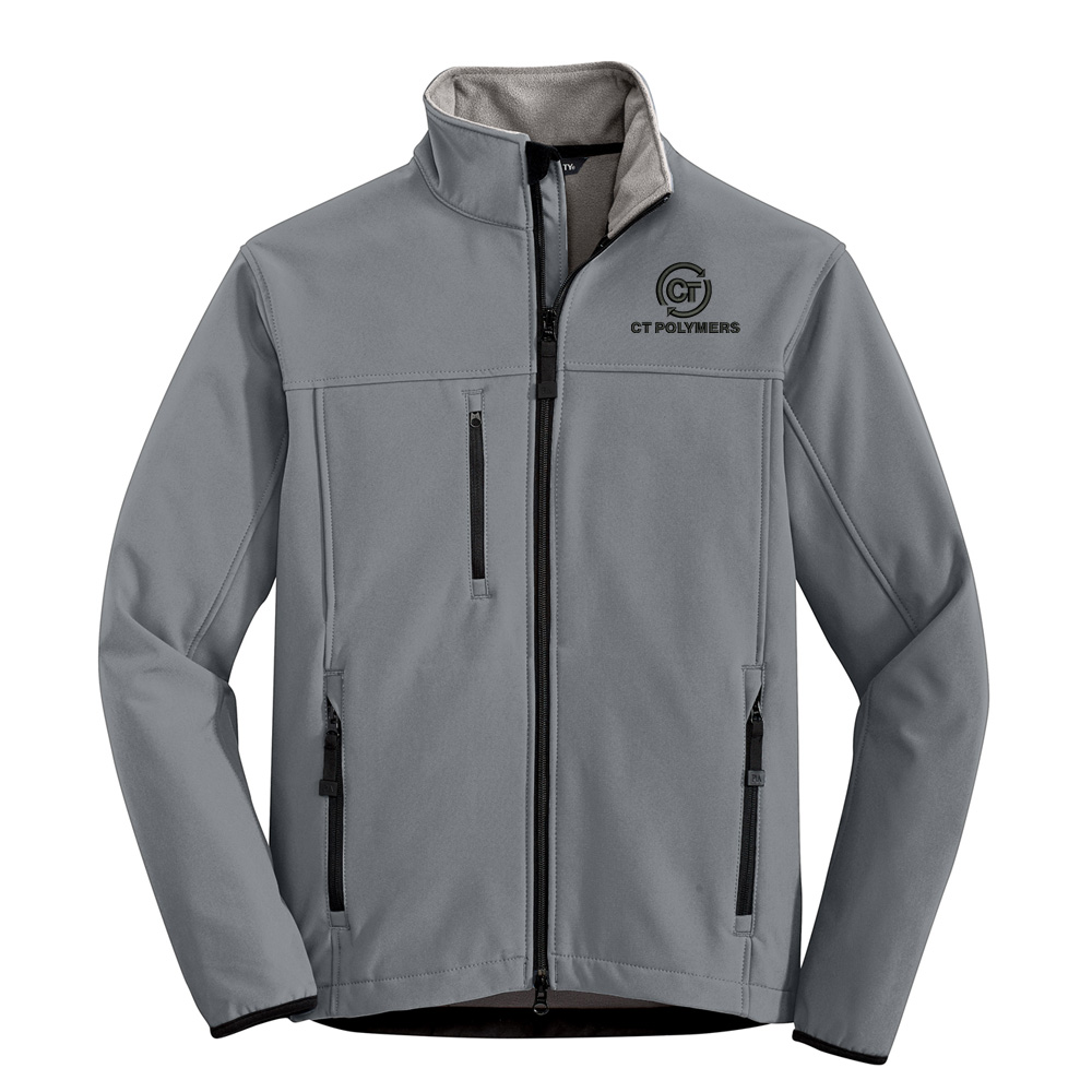 CT Polymers Port Authority Glacier Soft Shell Jacket Men-Smoke Grey/Chrome